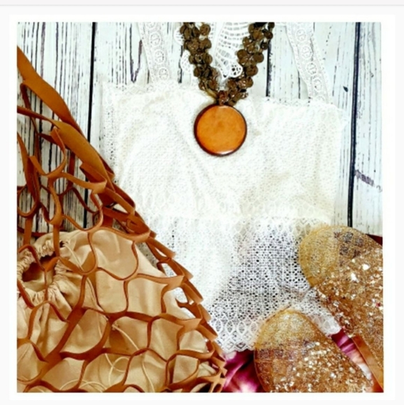 Boho Round Medallion Multistrand Necklace - Picture 11 of 12